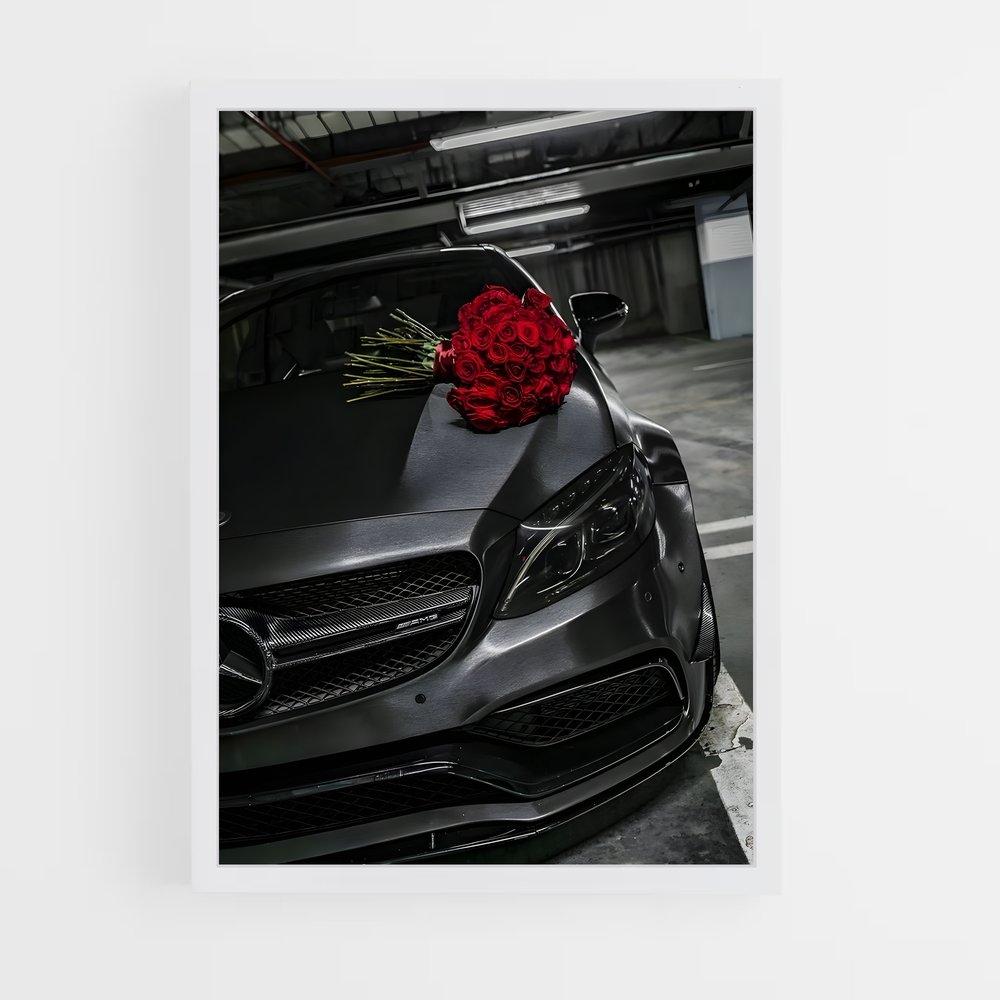Poster La Rose et le V8 – affiche Mercedes (vue 3)